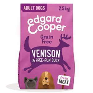Edgard & Cooper Crocchette Cani Adulti | Cervo e Anatra | Senza Cereali | 2,5 Kg