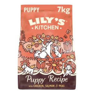 Lily’s Kitchen Crocchette naturali per cuccioli con pollo, salmone e piselli | 7 Kg